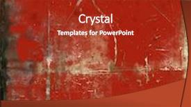  Presentation with paint brush brash and red - Beautiful theme featuring cracked concrete - grunge red painted scratched background backdrop and a crimson colored foreground
