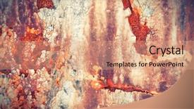  Presentation with element - Audience pleasing theme consisting of grunge retro rusty metal with peeling paint close up photo great texture background or design element for your projects backdrop and a coral colored foreground