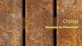  Presentation with metal - Presentation design consisting of grunge-rusted-metal-texture-rust background and a tawny brown colored foreground