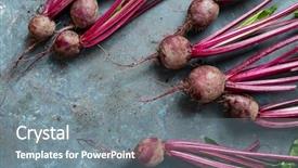  Presentation with beetroot - Presentation design consisting of grunge rusty metal backdrop top background and a gray colored foreground