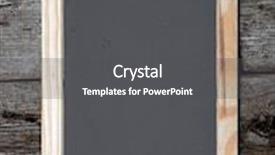  Presentation with blackboard - Slides consisting of grunge small blackboard hanging on wooden wall as a background for your message background and a dark gray colored foreground