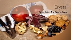  Presentation with life - Audience pleasing slide deck consisting of grunge-still-life-of-autumn backdrop and a  colored foreground