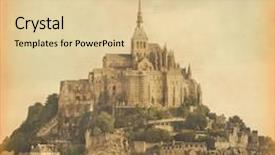  Presentation with saint - Amazing presentation design having grunge style photo of mont saint michel normandy france backdrop and a lemonade colored foreground