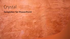  Presentation with wall paint - Amazing PPT theme having grunge-texture-background-abstract-wall backdrop and a coral colored foreground
