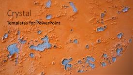  Presentation with abstract paint brush texture art - PPT theme enhanced with grunge-texture-background-abstract-wall background and a red colored foreground