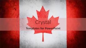  Presentation with canadian flag - Presentation theme consisting of grunge-textured-effect-canadian-flag background and a coral colored foreground