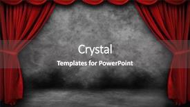  Presentation with theater curtains - Cool new presentation theme with futuristic - generational diversity - stern human backdrop and a gray colored foreground