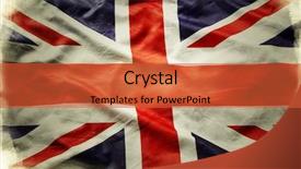  Presentation with union jack flag - PPT theme enhanced with grunge union jack flag background and a red colored foreground
