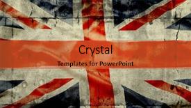  Presentation with union jack flag - Theme having grunge union jack flag background and a red colored foreground