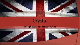  Presentation with union jack flag - Beautiful presentation theme featuring grunge union jack flag backdrop and a red colored foreground