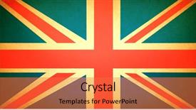  Presentation with union jack flag - Slides with grunge union jack or british background and a  colored foreground