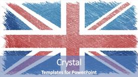  Presentation with union jack flag - Beautiful slides featuring grunge union jack or british backdrop and a  colored foreground