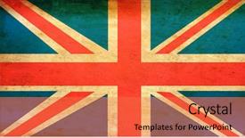  Presentation with union jack flag - Theme featuring grunge union jack or british background and a coral colored foreground