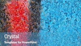  Presentation with urban - Audience pleasing presentation design consisting of grunge-urban-background-and-details backdrop and a teal colored foreground