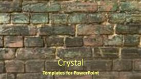  Presentation with old brick wall texture - PPT theme having grunge-urban-brick-wall-vintage background and a tawny brown colored foreground