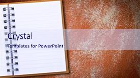  Presentation with vintage paper - PPT theme with grunge vintage old blank paper background and a sky blue colored foreground