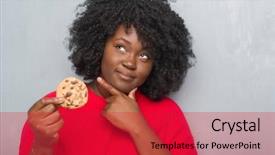  Presentation with brain thinking - Cool new PPT theme with grunge wall eating chocolate chip backdrop and a  colored foreground