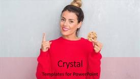  Presentation with chocolate chip - Beautiful presentation featuring grunge wall eating chocolate chip backdrop and a red colored foreground