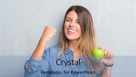  Presentation with water rain drop hanging on a fresh green leaf - Presentation theme having grunge wall eating fresh green background and a teal colored foreground