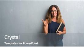  Presentation with hispanic - Amazing theme having grunge wall holding a book backdrop and a gray colored foreground