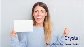  Presentation with grey - Slides featuring grunge wall holding blank card background and a  colored foreground