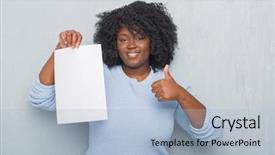  Presentation with african american doctors - PPT theme with grunge wall holding blank paper background and a light blue colored foreground