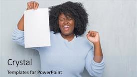  Presentation with proud american - Audience pleasing presentation theme consisting of grunge wall holding blank paper backdrop and a  colored foreground