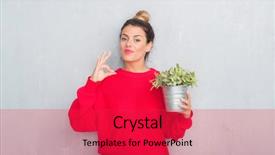  Presentation with grunge flower - Slide set featuring grunge wall holding plant plot background and a  colored foreground