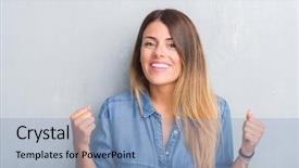  Presentation with grey - Amazing PPT theme having grunge wall wearing denim outfit backdrop and a  colored foreground