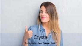  Presentation with grey - Audience pleasing theme consisting of grunge wall wearing denim outfit backdrop and a  colored foreground