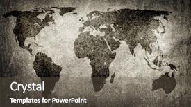  Presentation with north america - Slides having north america continent - grunge world map background and a dark gray colored foreground