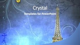  Presentation with antique border design - Presentation enhanced with grungy antique paris background design background and a ocean colored foreground