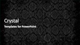  Presentation with vintage floral - Presentation theme enhanced with grungy black floral wallpaper background and a black colored foreground