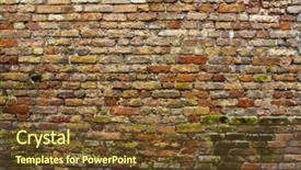  Presentation with brick wall - Audience pleasing slides consisting of grungy brick wall backdrop and a tawny brown colored foreground