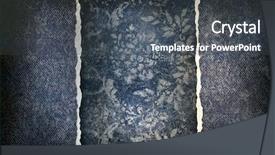 Presentation with faded - Slides featuring grungy denim with faded floral effect background background and a dark gray colored foreground
