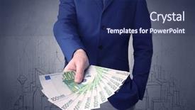  Presentation with holding hotdog - Colorful slide deck enhanced with grungy drawings of a city backdrop and a  colored foreground