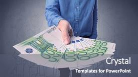  Presentation with bills - Slide deck with grungy drawings of a city background and a  colored foreground