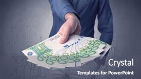  Presentation with bills - PPT theme featuring grungy drawings of a city background and a dark gray colored foreground