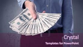  Presentation with bills - Theme with grungy drawings of a city background and a tawny brown colored foreground