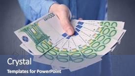  Presentation with budget - Presentation having grungy drawings of a city background and a ocean colored foreground