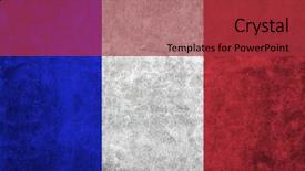  Presentation with france flag - PPT theme featuring grungy france flag background and a  colored foreground