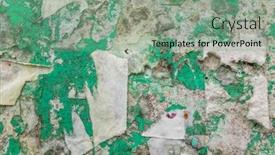  Presentation with wall - Presentation design with grungy-green-billboard-wall background and a seafoam green colored foreground
