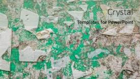  Presentation with wall - PPT layouts having grungy-green-billboard-wall background and a seafoam green colored foreground