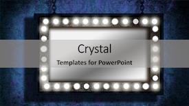  Presentation with marquee - Slides enhanced with grungy mirror with marquee lights background and a light gray colored foreground