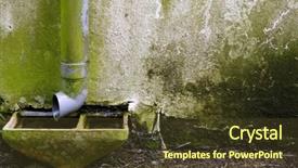  Presentation with abandoned - Beautiful presentation design featuring grungy-old-drainpipe backdrop and a tawny brown colored foreground