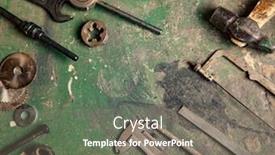 Presentation with processing - Audience pleasing slide deck consisting of grungy-old-metalwork-tools backdrop and a gray colored foreground