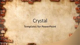  Presentation with parchment - Colorful slide set enhanced with background surrounded by red brick backdrop and a lemonade colored foreground