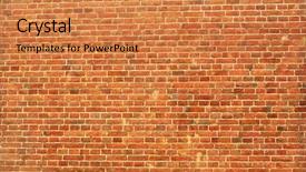  Presentation with red brick wall - Beautiful presentation design featuring grungy red brick wall background backdrop and a coral colored foreground