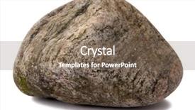  Presentation with rock - Slides having grungy rock isolated on white background and a violet colored foreground