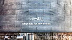  Presentation with silo - Cool new PPT theme with grungy-textured-corrugated-old-grain backdrop and a gray colored foreground